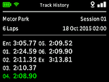 RaceBox Track Session History